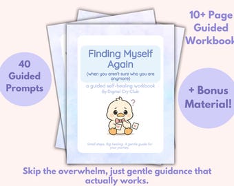 Cuaderno de trabajo "Reencontrarme a mí mismo" (PDF) / Diario de pérdida de identidad y autodescubrimiento / Reconstrucción tras un trauma o agotamiento (Descarga digital + Registro adicional)