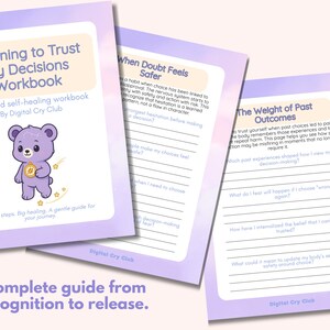 Learning to Trust My Decisions Workbook PDF | Self-Trust & Confidence Healing Guide | Emotional Regulation & Decision-Making Printable
