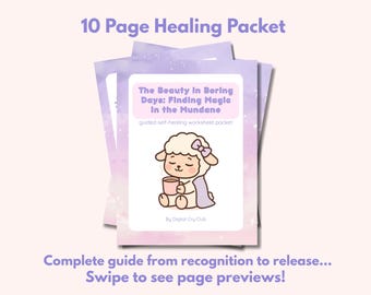 The Beauty in Boring Days PDF | Romanticize Your Life Guided Journal | Find Joy in the Mundane Digital Self-Healing Worksheet Packet