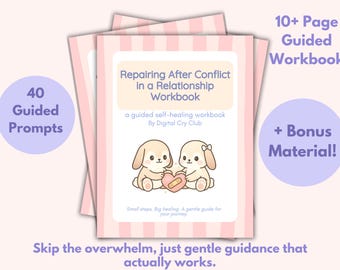 Libro de ejercicios para reparar conflictos en una relación / Construir confianza, seguridad emocional y comunicación / Fortalecer la conexión tranquila y segura