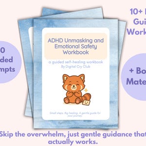 ADHD Unmasking and Emotional Safety Workbook | ADHD Masking Awareness | Emotional Safety | ADHD Identity | Self Understanding