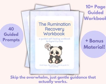 Stop Overthinking Workbook PDF | Rumination & Thought Spiral Journal | Mental Loop Recovery for Anxiety | Digital Download + Bonus Tracker
