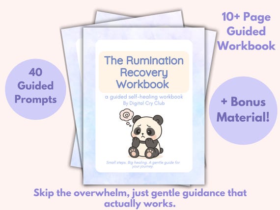 Stop Overthinking Workbook PDF | Rumination & Thought Spiral Journal | Mental Loop Recovery for Anxiety | Digital Download + Bonus Tracker
