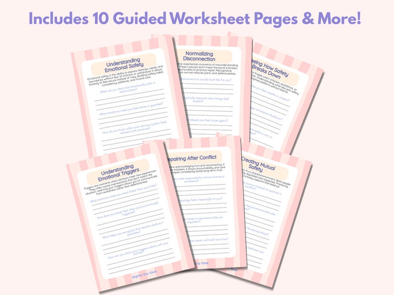 Building Emotional Safety in a Relationship Workbook | Strengthen Trust, Communication & Regulation | Create Calm, Secure Connection Together