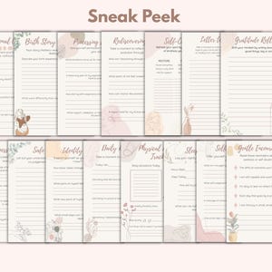 Postpartum Healing Journal PDF | Guided Recovery Prompts, Birth Reflection, Mental Health & Self-Care Tracker for New Moms
