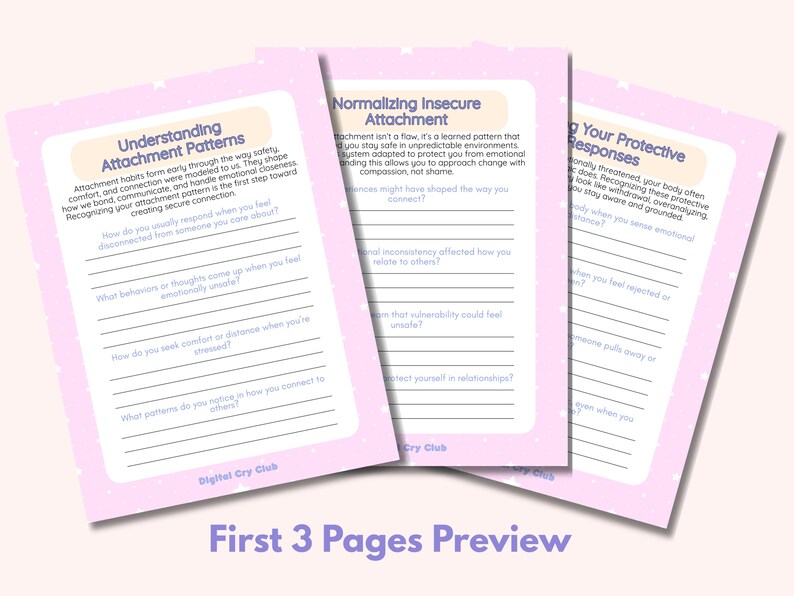 Developing Secure Attachment Habits Workbook | Strengthen Emotional Safety & Connection | Build Trust, Regulation, and Healthy Relationship Patterns