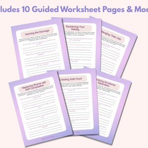 Restoring Self-Trust After Narcissistic Abuse Workbook PDF | Romantic Toxic Relationship Healing Journal | Gaslighting Recovery Guide