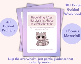 Manual de recuperación del abuso narcisista (PDF) / Diario de sanación de relaciones románticas tóxicas / Guía y seguimiento para la recuperación del vínculo traumático y la manipulación psicológica