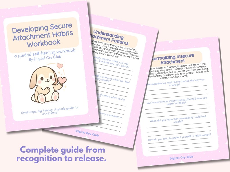 Developing Secure Attachment Habits Workbook | Strengthen Emotional Safety & Connection | Build Trust, Regulation, and Healthy Relationship Patterns