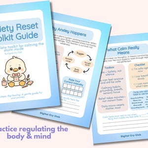 Anxiety & Overwhelm Healing Journey PDF Bundle | Overthinking Relief, Anxiety Reset, Sensory Overload & Inner Peace Worksheets