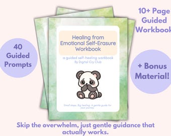 Healing From Emotional Self-Erasure Workbook PDF | Reclaiming Your Voice | Shrinking Yourself Recovery | Emotional Presence Healing