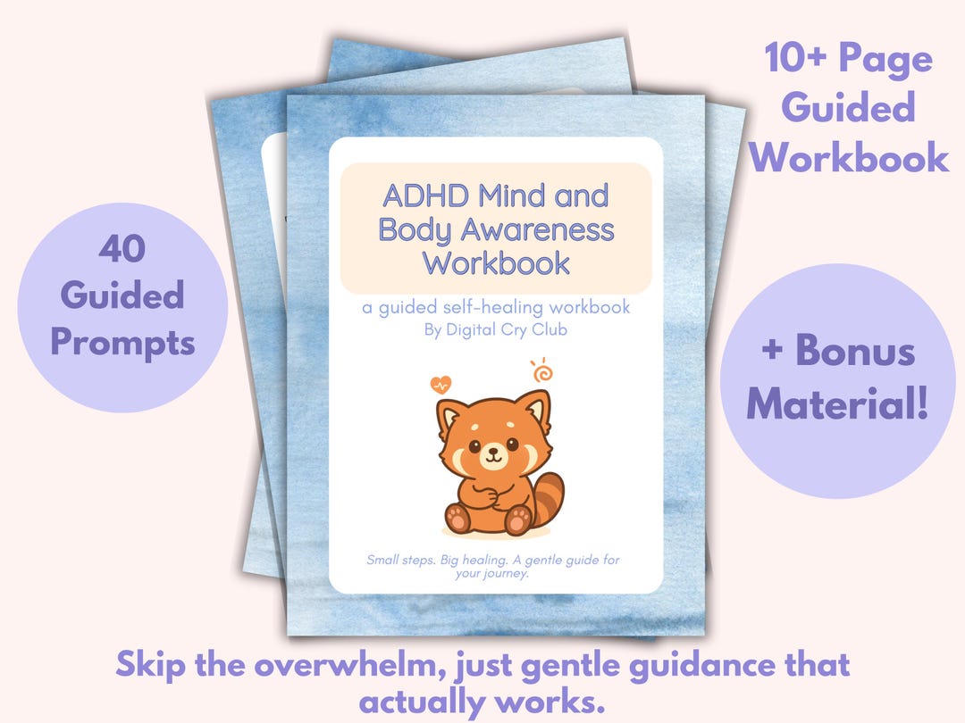 ADHD Mind and Body Awareness Workbook | ADHD Body Cues | Neurodivergent ...