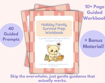 Manual de supervivencia familiar en vacaciones (PDF) / Familia tóxica, estrés navideño, alivio de la ansiedad navideña y herramientas para establecer límites / Descarga digital + Seguimiento