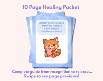 ADHD Relationship Survival Guide PDF | Love with a Scattered Brain Workbook | Printable ADHD Couples Communication & Connection Journal