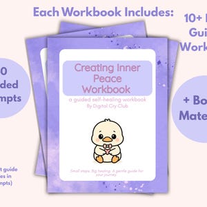 Anxiety & Overwhelm Healing Journey PDF Bundle | Overthinking Relief, Anxiety Reset, Sensory Overload & Inner Peace Worksheets