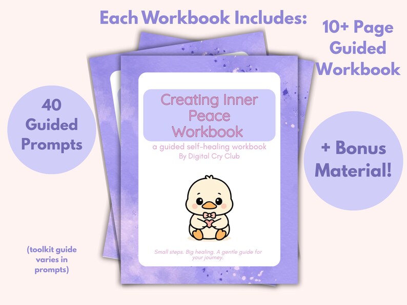 Anxiety & Overwhelm Healing Journey PDF Bundle | Overthinking Relief, Anxiety Reset, Sensory Overload & Inner Peace Worksheets