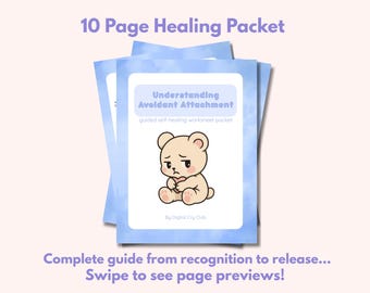 Compreendendo o Apego Evitativo em PDF | Planilhas de Terapia para Apego Evitativo | Diário Digital para Download de Ferramenta de Cura Emocional