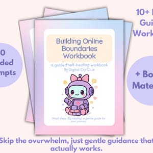 Building Online Boundaries Workbook PDF | Digital Limit Setting Guide | Reduce Overwhelm & Protect Your Energy | Healthier Online Habits