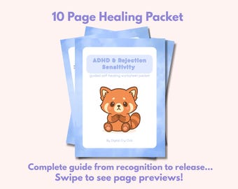 ADHD & Rejection Sensitivity Dysphoria PDF | ADHD Workbook | Emotional Regulation and  Self-Soothing Journal | Printable Mental Health Tool