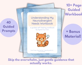 Understanding My Neurodivergent Needs Workbook | Sensory, Emotional & Cognitive Clarity | Identify and Support Your Unique Daily Needs