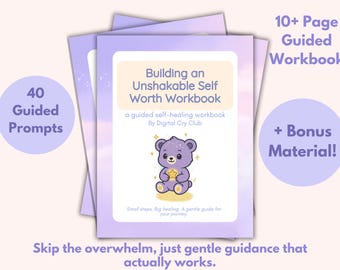 Caderno de Exercícios para Construir uma Autoestima Inabalável (PDF) | Guia de Cura para Amor-Próprio e Confiança | Validação Interior e Crescimento Emocional (Imprimível)