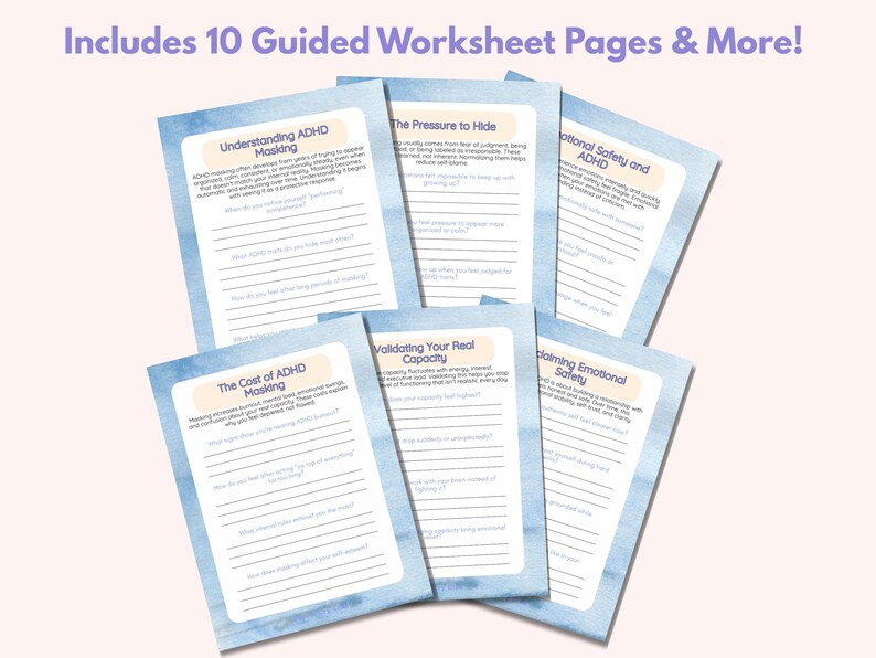 ADHD Unmasking and Emotional Safety Workbook | ADHD Masking Awareness | Emotional Safety | ADHD Identity | Self Understanding