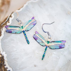 dragonfly earrings,dragonfly wing earrings, unique cute earrings, fairy earrings, statement earrings, insect earrings,  Resin jewelry