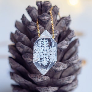 Real snowflake necklace sale