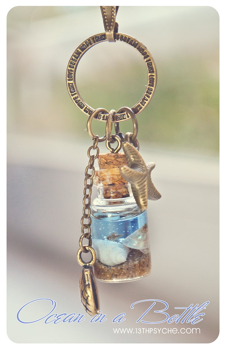 unique gifts for women,ocean inspired jewelry mermaid necklace nautical jewelry ocean necklace Ocean in a Bottle necklace,shell necklace