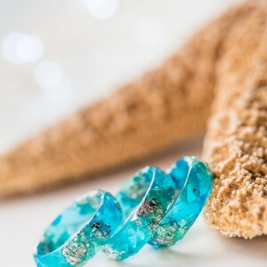 Blue Ocean Resin Ring,cute Rings for Women,unique Ring,best Friend