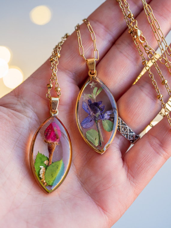 Fiori Secchi Pressati Naturali Per Resina E Craft - Set 9 Stili Con Ortensie, Crisantemi E Gypsophila - Foto 5