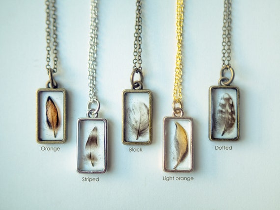 Feather sale resin jewelry