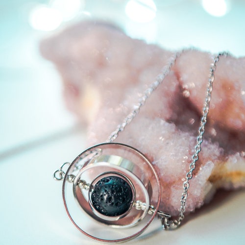 Asteroid necklace, Celestial jewelry, astronomy gifts, Science jewelry,  Galaxy necklace, space necklace, Spinner Necklace, science necklace