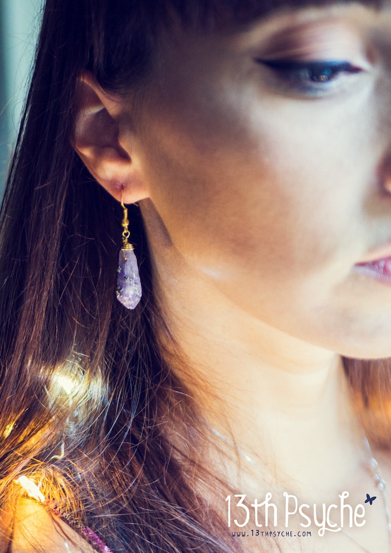 Raw stone earrings,Blue earrings,blue crystal earrings,sun earrings,raw gemstone jewelry gifts, teardrop earring, unique gift for women, image 10