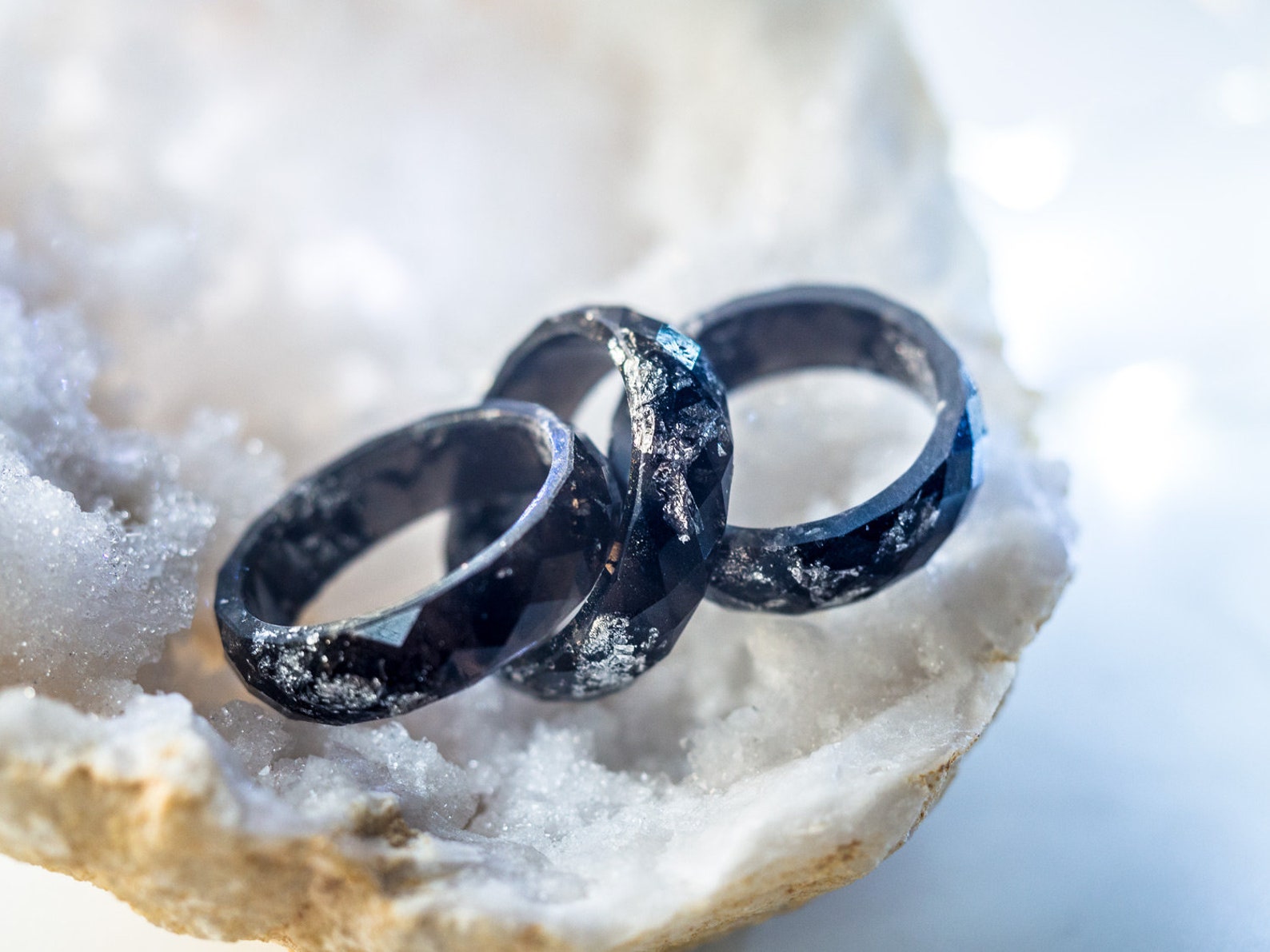 Black Resin rings for men mens ring thumb ringStacking Etsy
