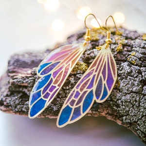 Butterfly earrings, Fairy wing earrings, butterfly wing earrings, fairy earrings, cute nature jewelry, fairycore, unique handmade jewelry