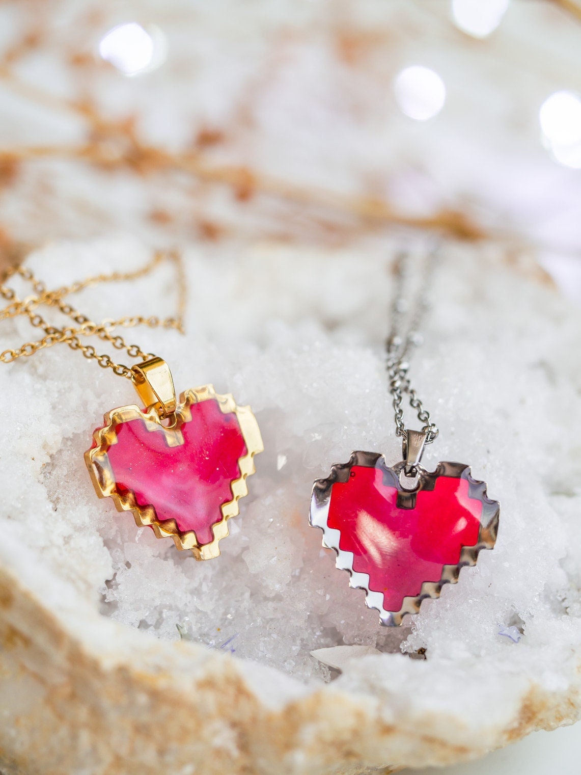★VINTAGE HOLLYWOOD★ Colorful Heart Necklace Vintage Rainbow Heart Necklace - Etsy