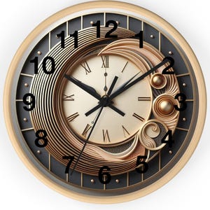 Elegant Wall Clock With a Unique Design