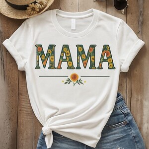 Camiseta verde floral para mamá, regalo ideal para mamás, camiseta para el Día de la Madre, camiseta verde floral para mujer, top para salidas familiares, ropa informal de verano