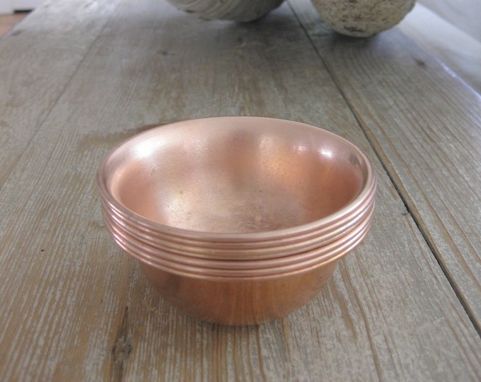 Vintage Copper Bowls Set of 7 Petite Bowls Farmhouse Etsy