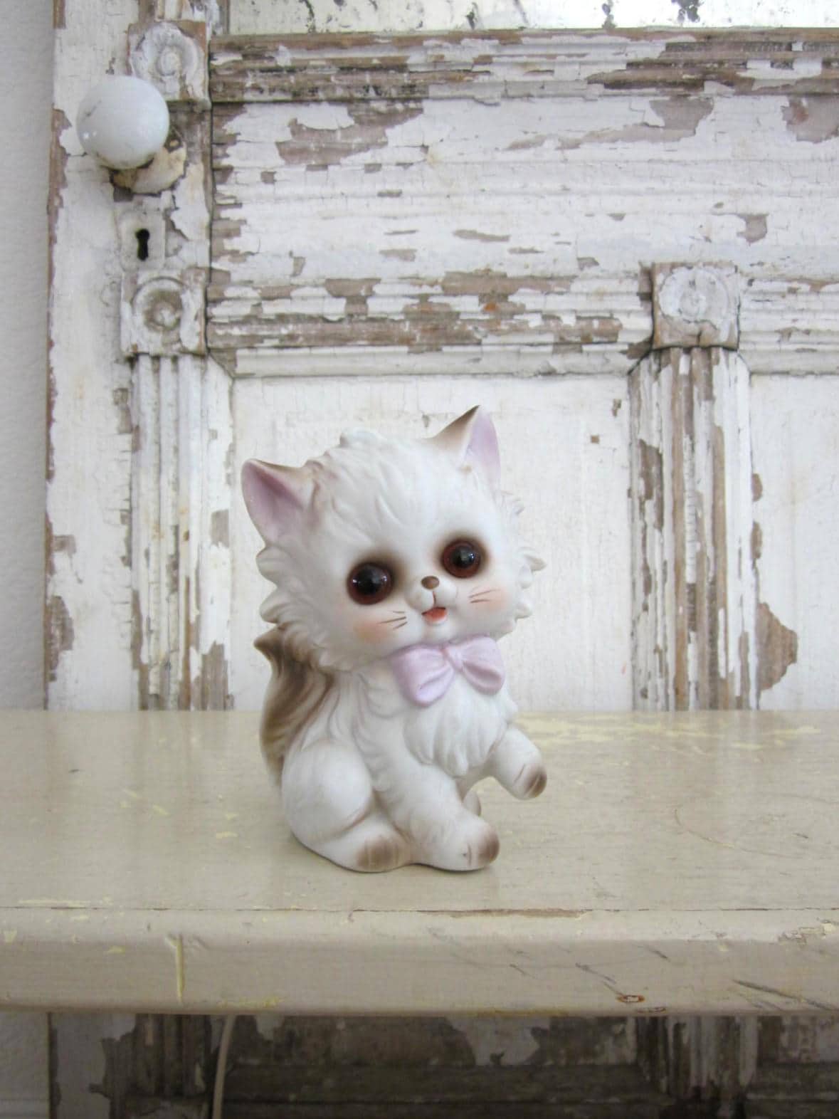 Japanese 1950's Porcelain Cat - Etsy