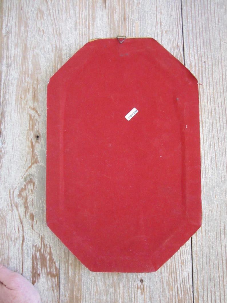 Vintage Florentine Frame With Print, Little Girl With Dog, Gold