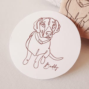 Timbro monolinea per cani, timbro con ritratto di animale domestico, timbro con una sola riga per la foto del tuo animale domestico, timbro per mamma cane, timbro commemorativo per la perdita di un animale domestico, regalo per un nuovo cucciolo, regalo per papà cane