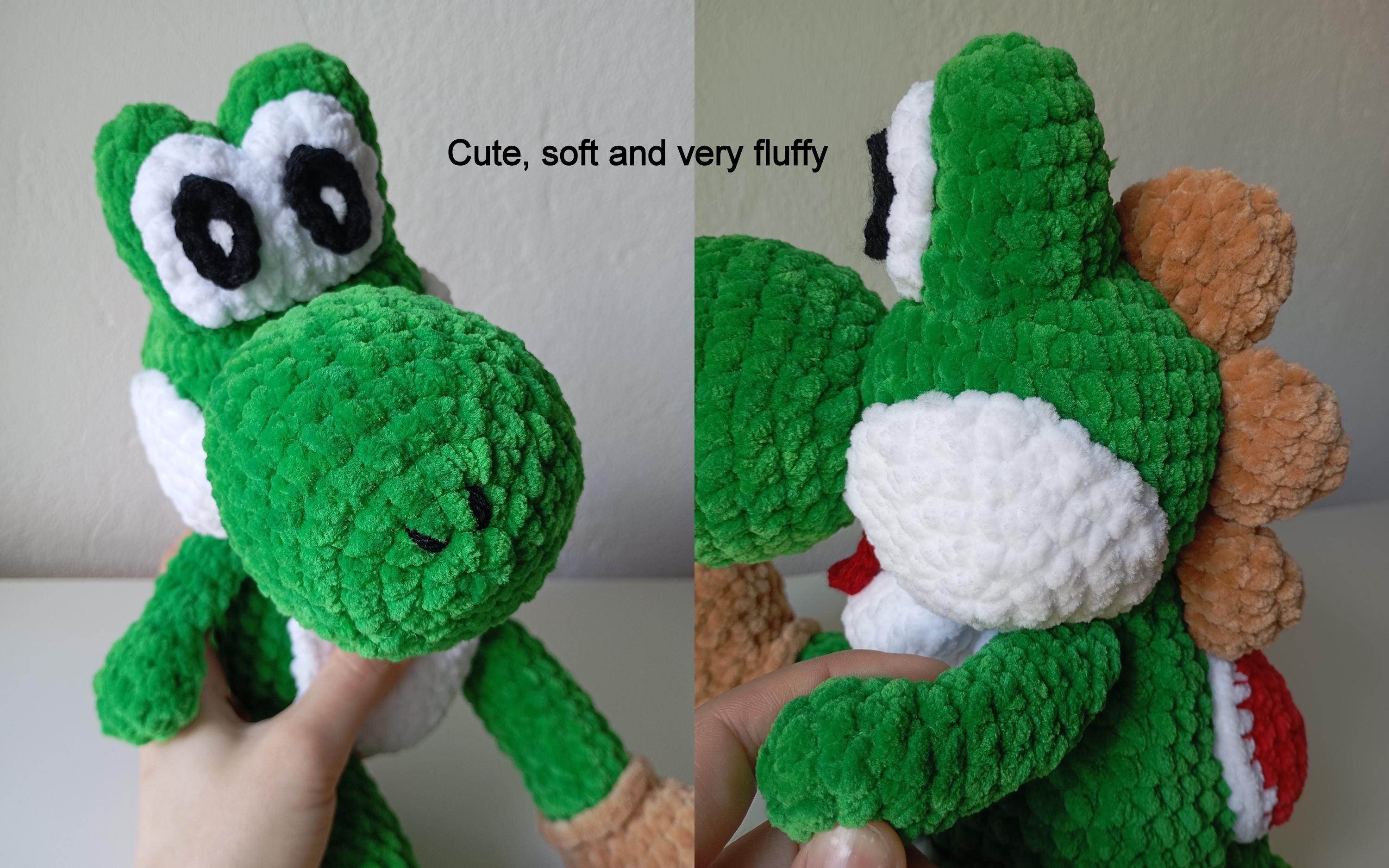 XXL Yoshi From Super Mario Amigurumi Crochet Pattern for Plush Wool ...