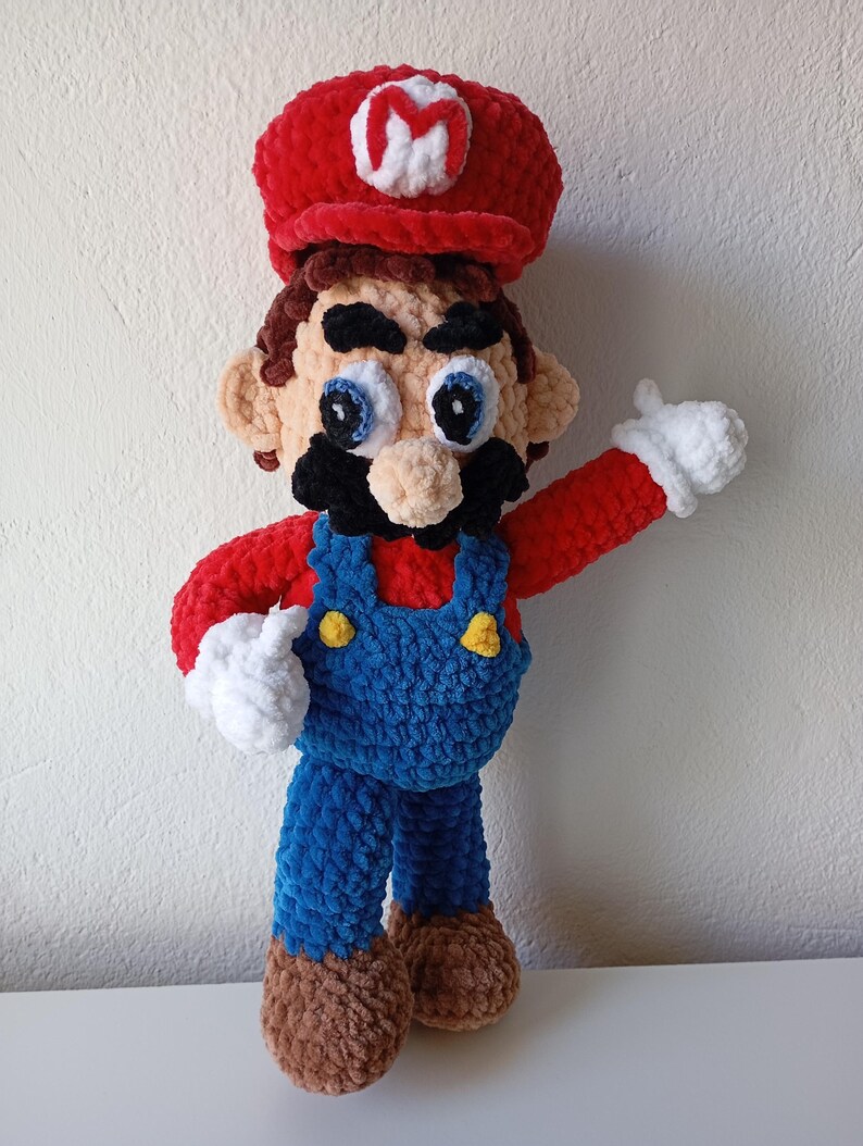XXL Mario From Super Mario Amigurumi Crochet Pattern for Plush Wool ...