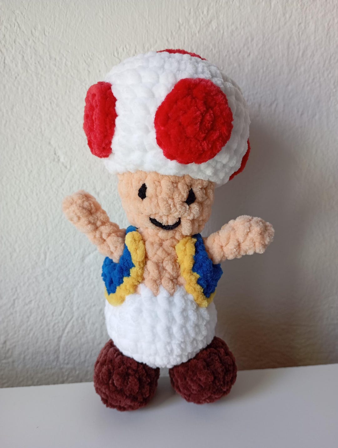 Toad From Super Mario Amigurumi Crochet Pattern for Plush Wool/chenille ...