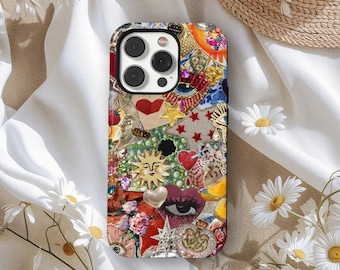 Vintage Mosaic Charm Phone Case, Mosaic Art, Mosaic Tiles Case, Phone Case,  iPhone 17 16 15 14 13 12 11 Pro Max, Samsung S25 S24 S23