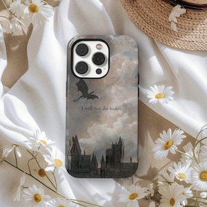 Fourth Wing Dragon Phone Case – Fantasy Art Cover,  Vintage Moody Art, iPhone 17 16 15 14 13 12 11 Pro Max, Samsung S25 S24 S23