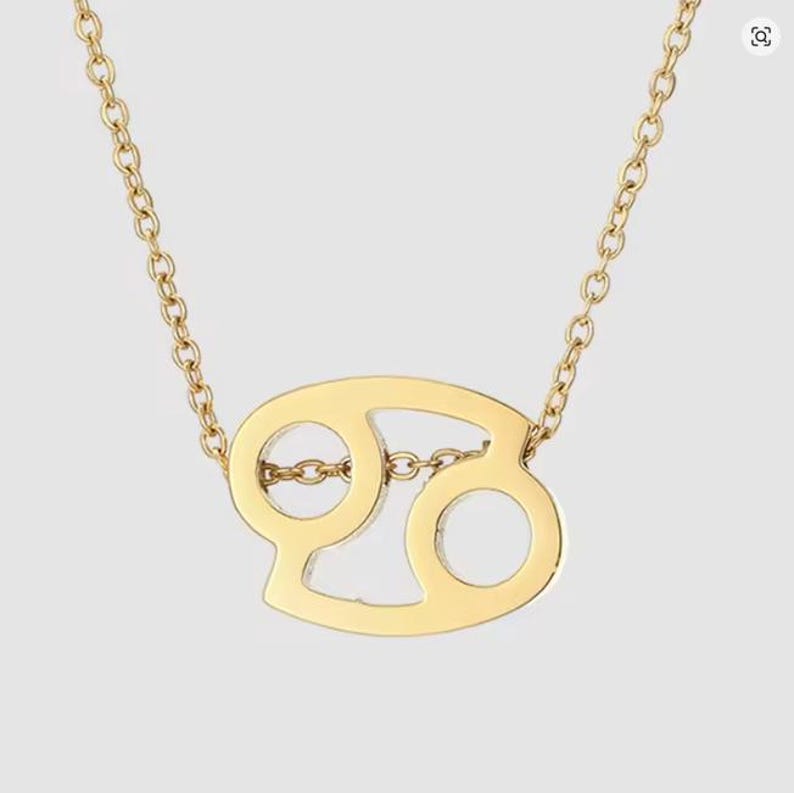 Cancer Zodiac Necklace: Gold Constellation Pendant, Birthday Gift - Etsy