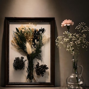 Ramo Flores Secas Naturales, Relleno Jarrón Boho, Arreglo Floral Decoración Rústica